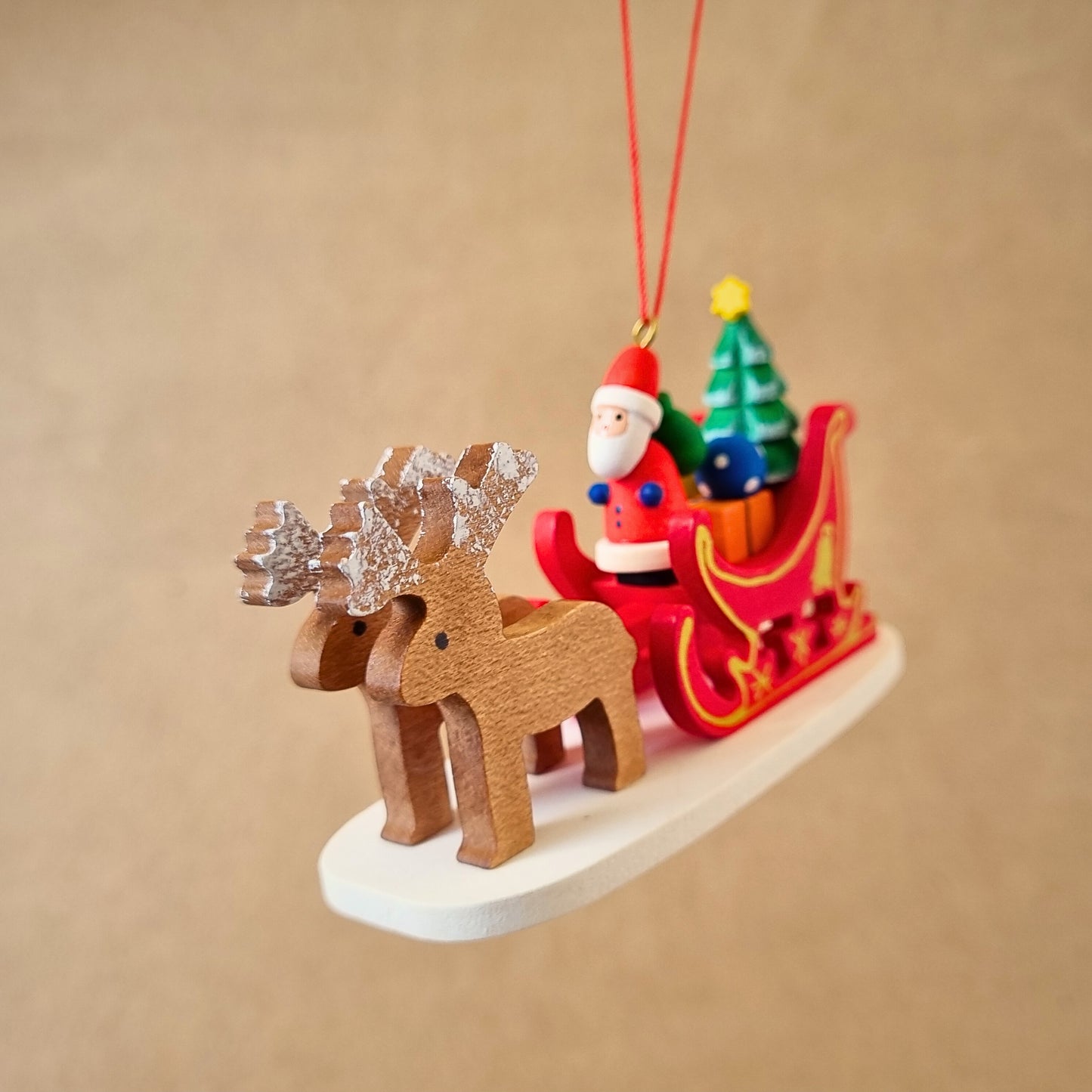 Christmas tree decoration santa and sleigh