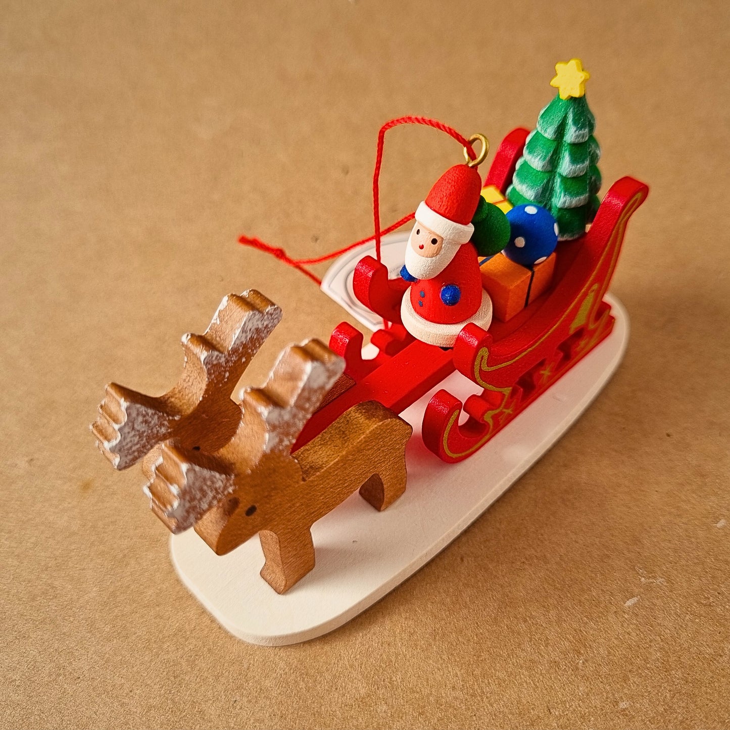 Christmas tree decoration santa and sleigh