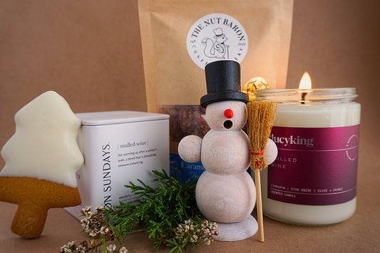 Christmas Market in a Box with Smoking Figure craft kit